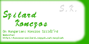 szilard konczos business card